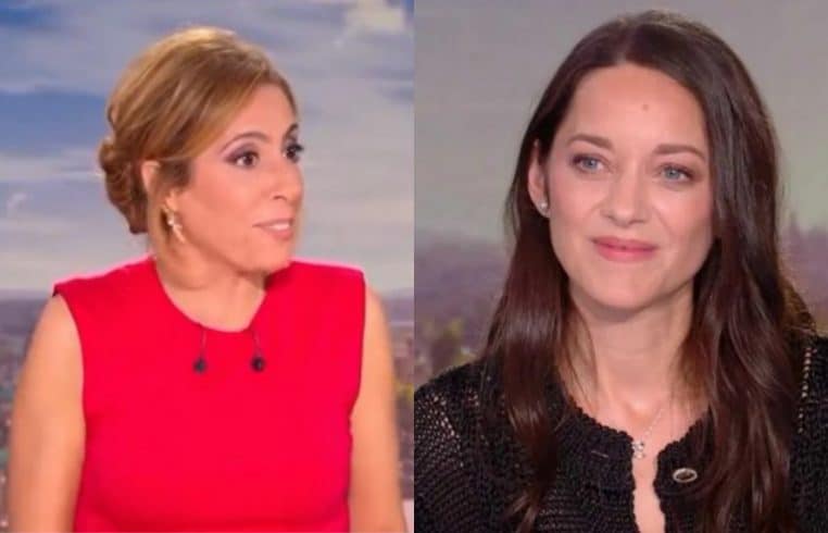Marion Cotillard et Léa Salamé au JT de France 2