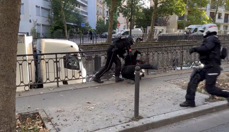 blocage manifestants