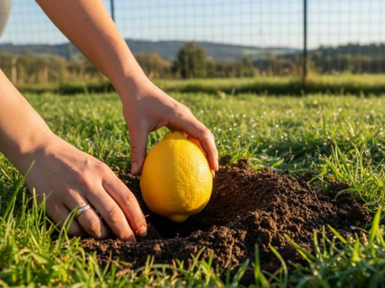 Citron dans un jardin