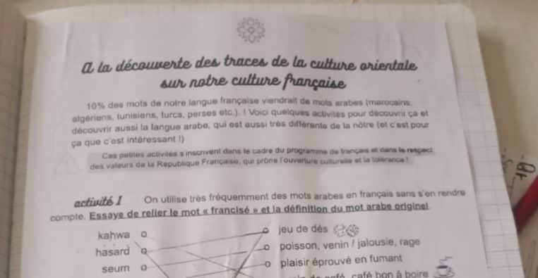 Cours de français