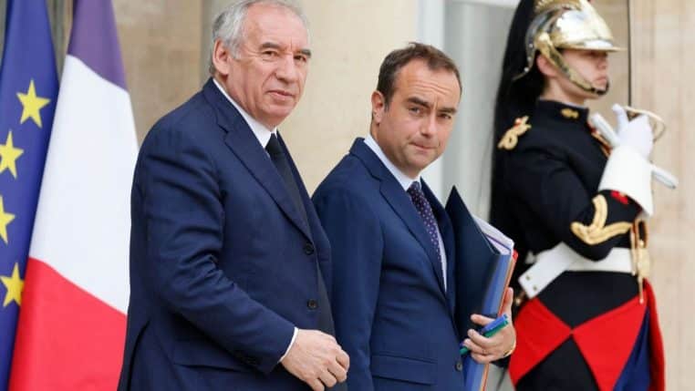 francois bayrou et sebastien lecornu @afp