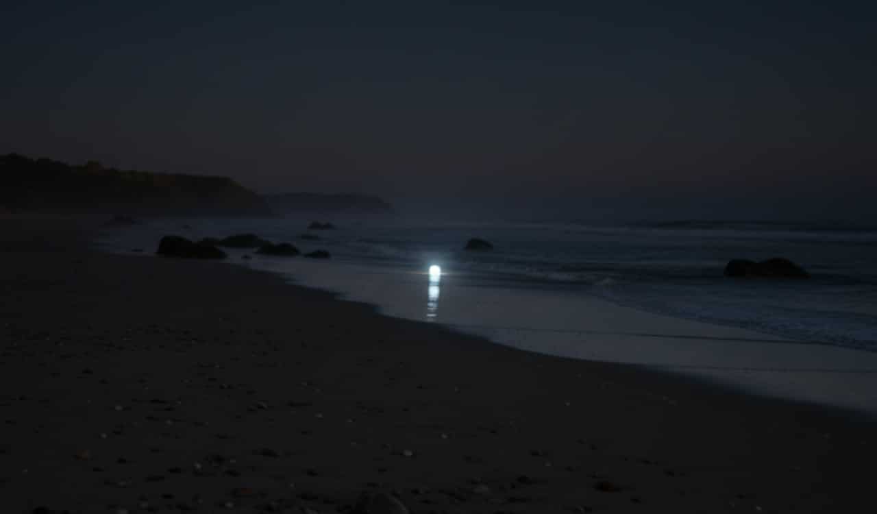 Un gendarme découvre un caillou fluorescent sur la plage