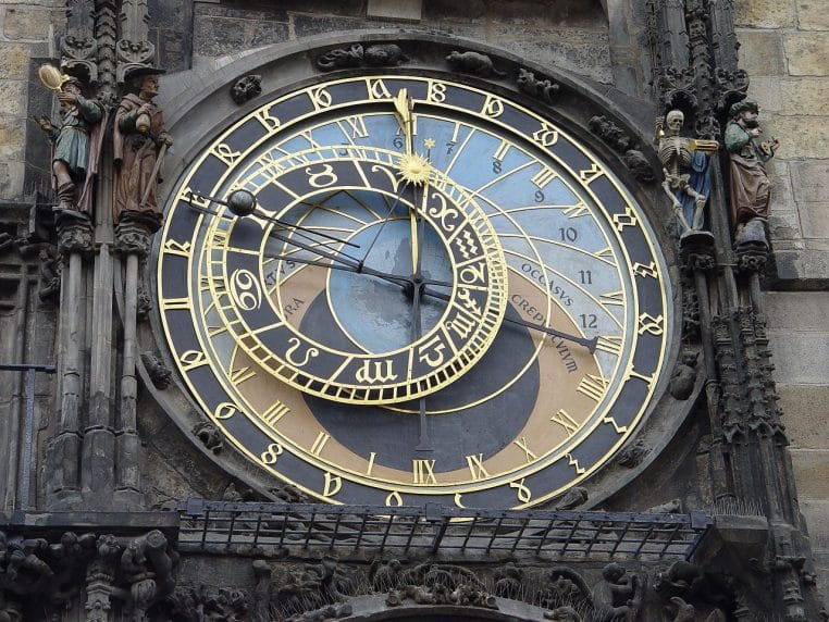 Détail de l’horloge astronomique de Prague.