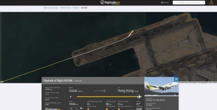 Avion sortie de piste Hong Kong