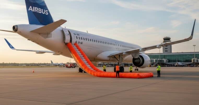 Avion toboggan d'évacuation d'urgence