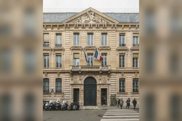 Façade du siège de la Banque de France à Paris.