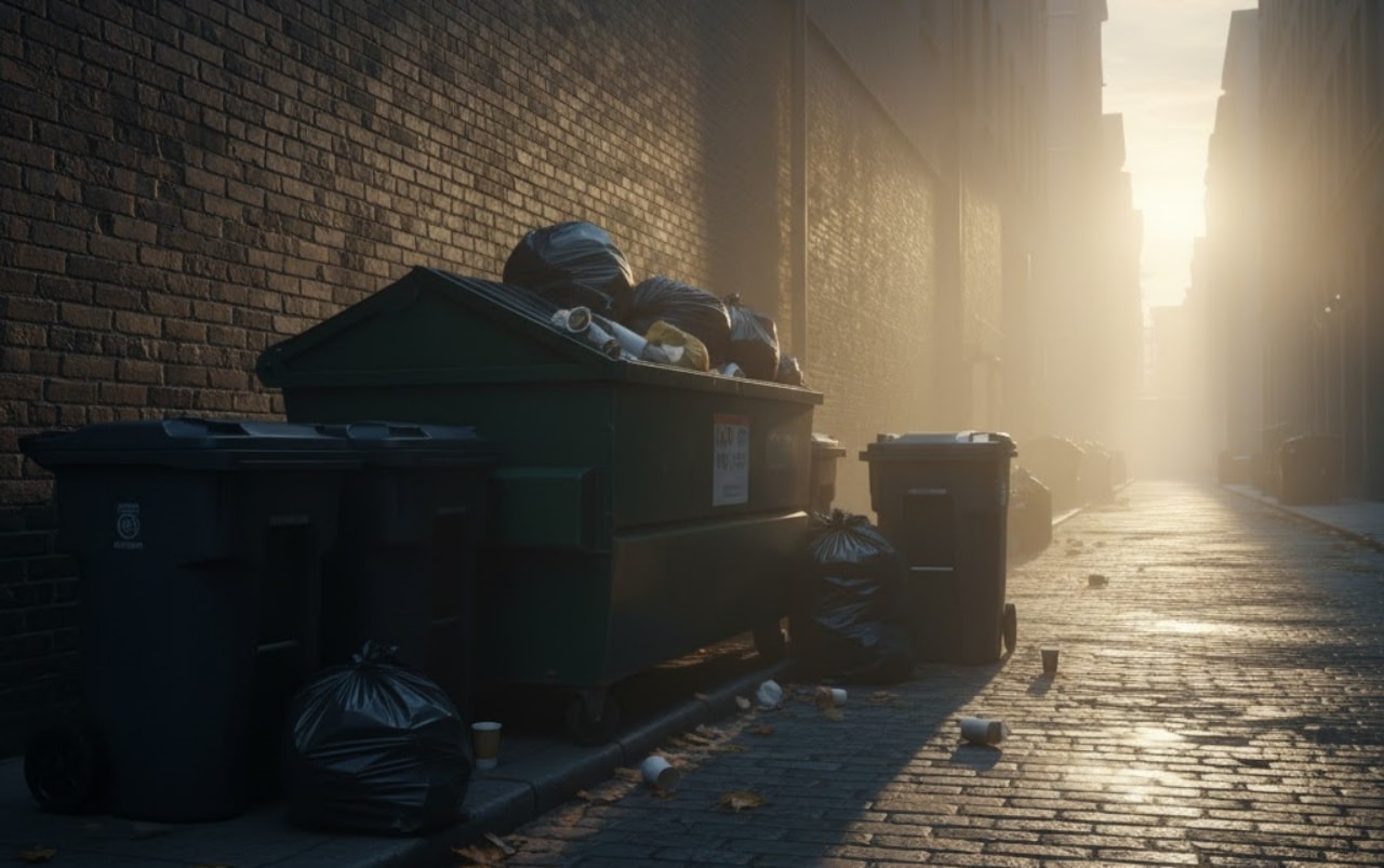 Eboueurs benne à ordure