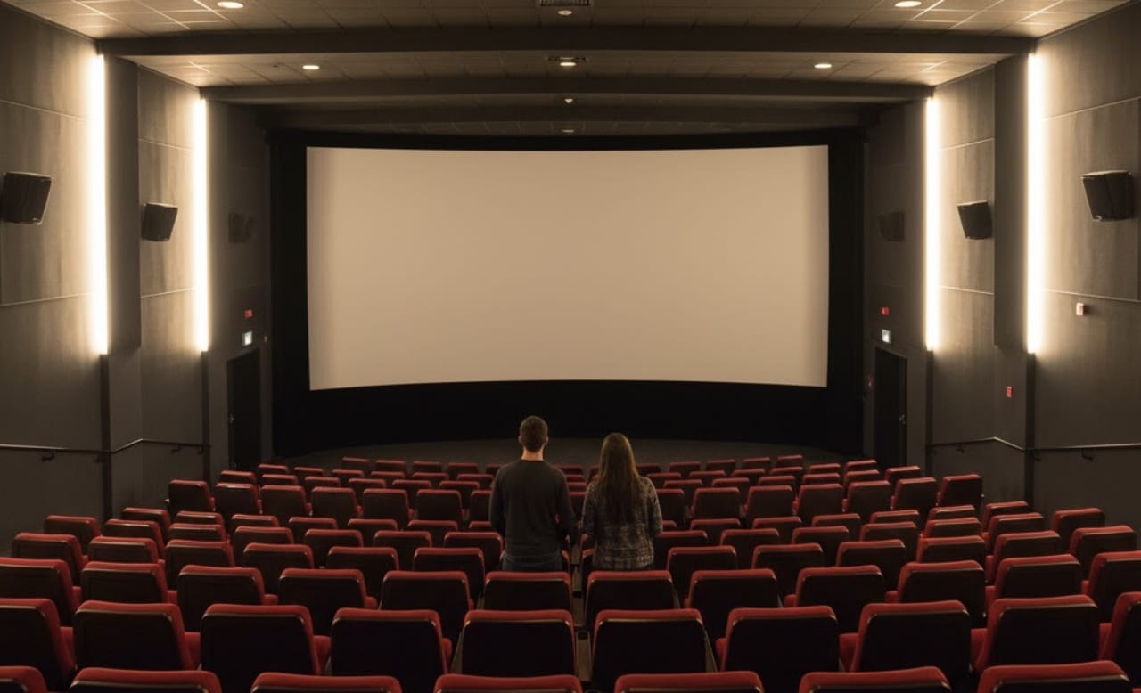 Couple dans un cinéma
