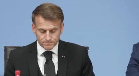 Emmanuel Macron en conférence.