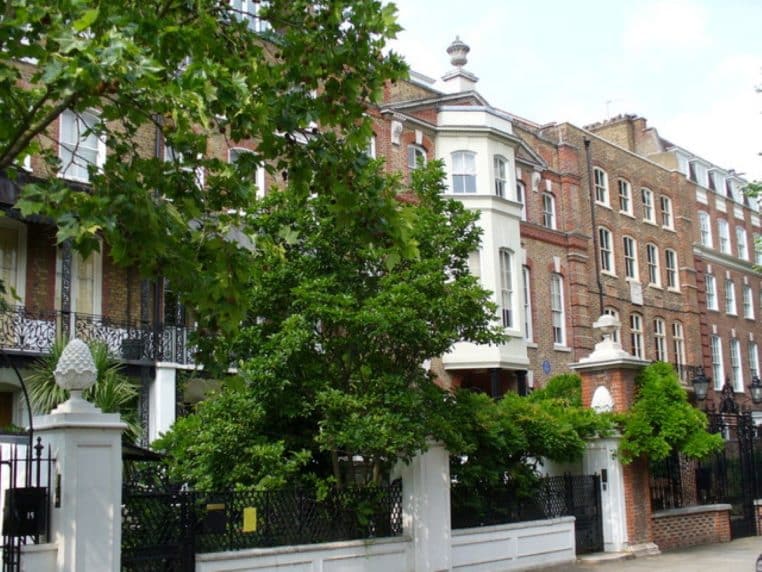 Maisons géorgiennes de Cheyne Walk à Chelsea.