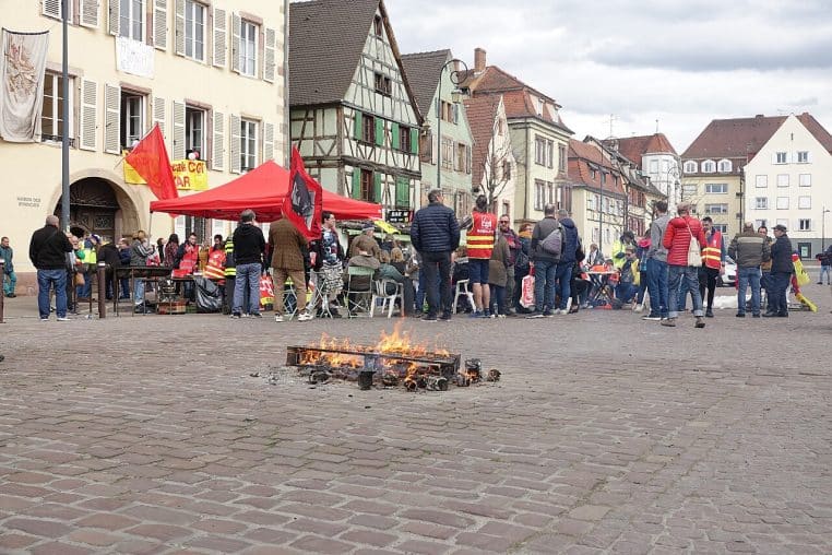 Manifestation contre la réforme des retraites à Colmar