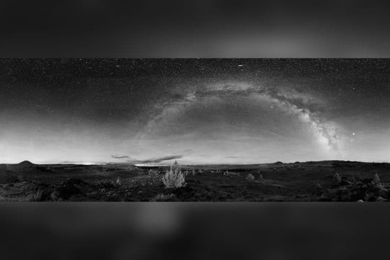 Ciel étoilé au-dessus du parc national Lava Beds