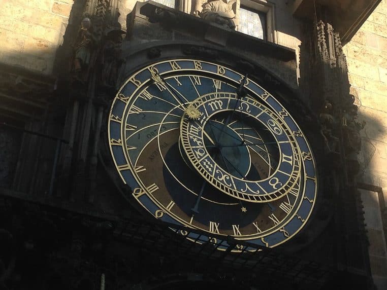 Détail de l’horloge astronomique de Prague.