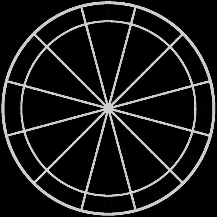 Roue du zodiaque minimaliste sur fond clair