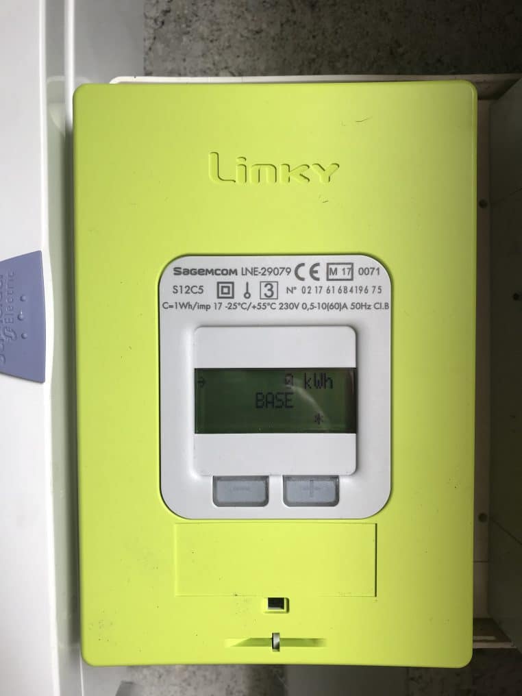 Compteur Linky tout juste installé (France)