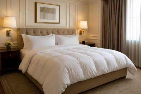 Couette lit hôtel