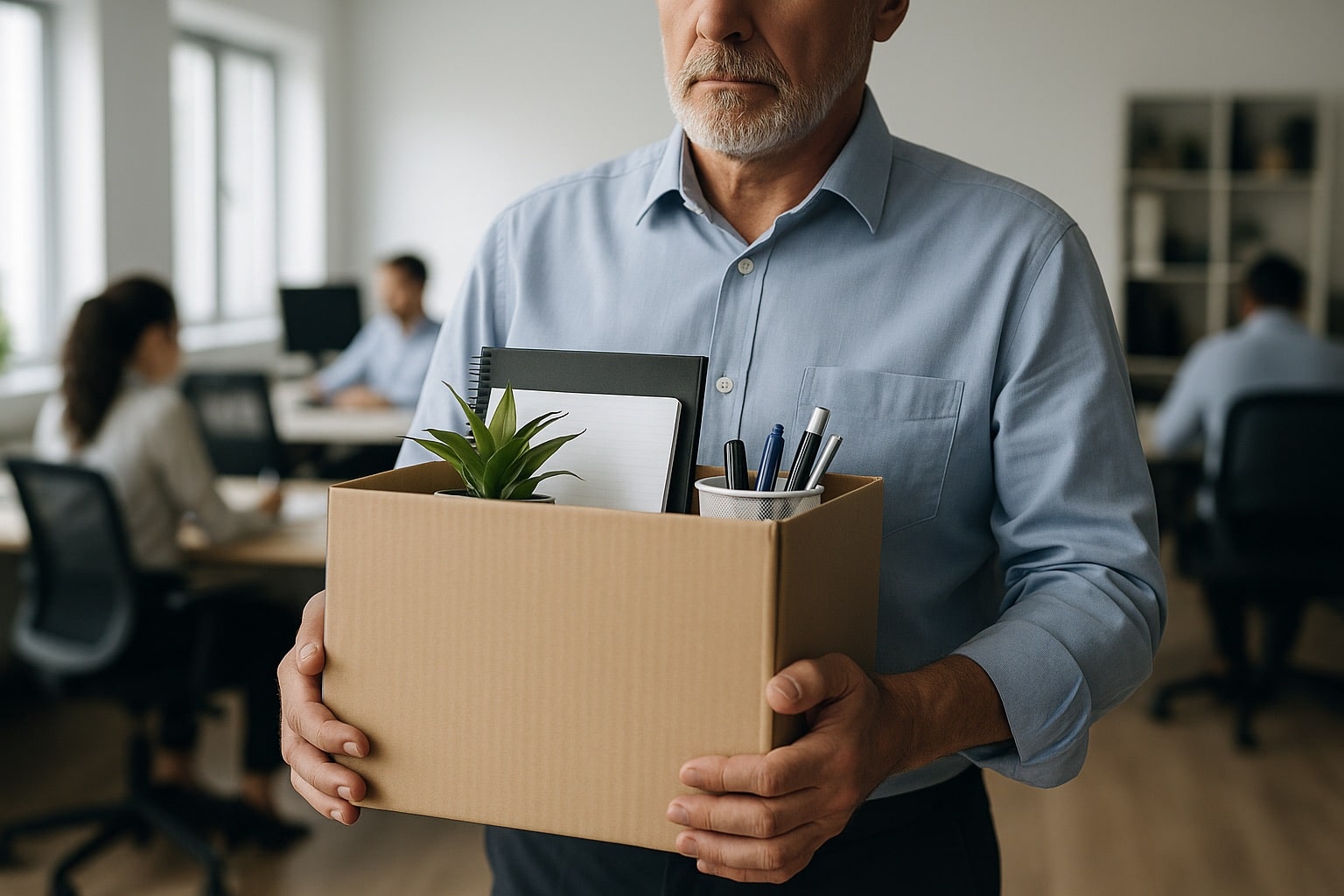 Homme licencié après baisse de salaire