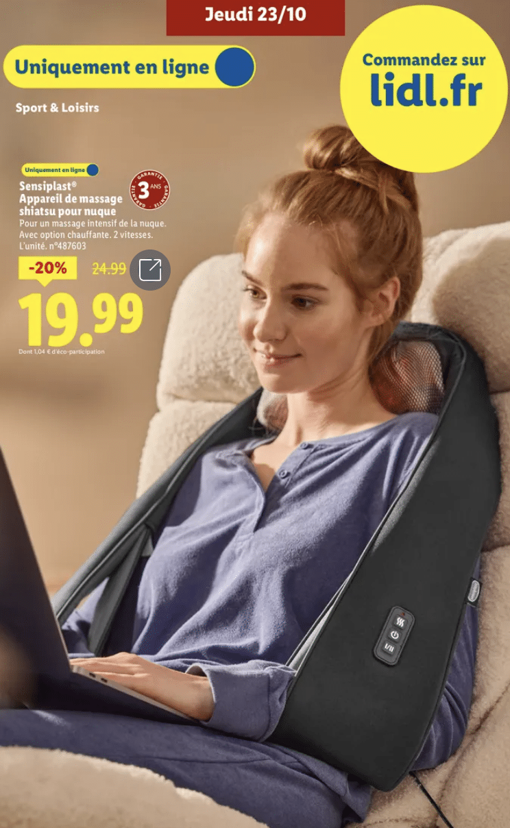 lidl masseur de nuque vend