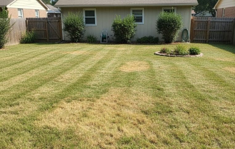 Pelouse jaune champignon