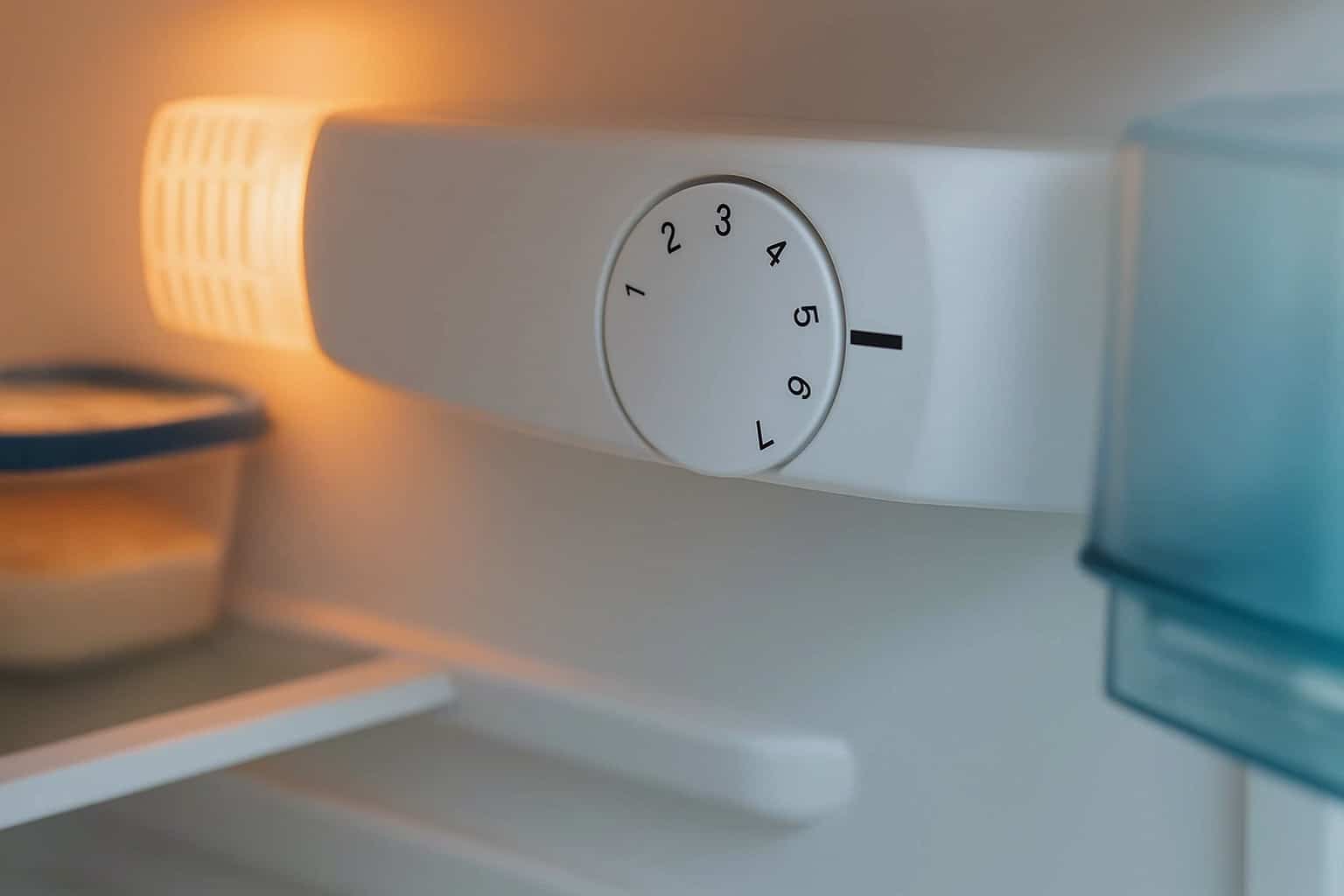 Réfrigérateur, molette de réglage