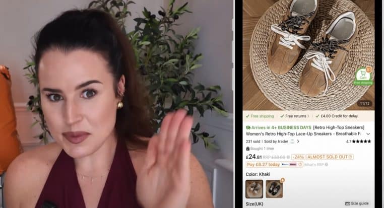 Temu baskets miu miu dupe