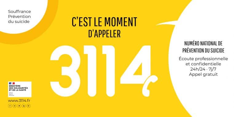 3114, numéro national prévention suicide