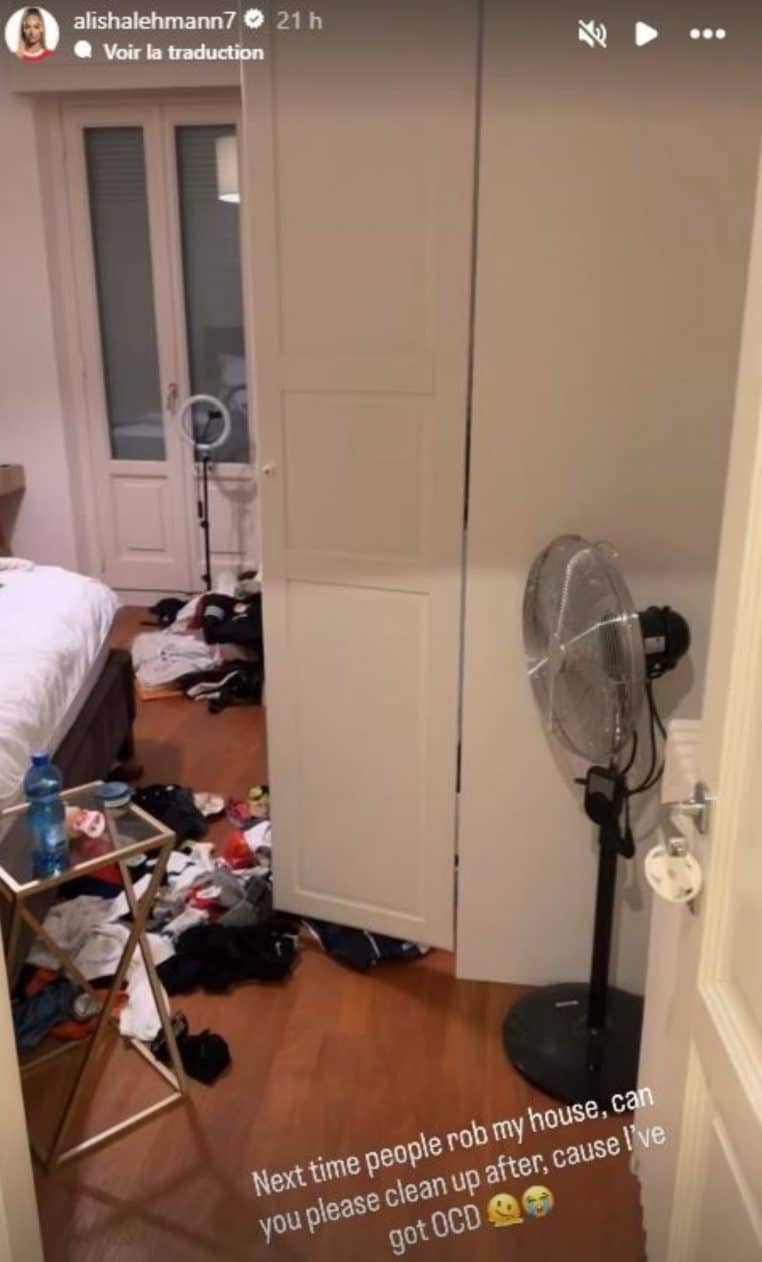 Alisha Lehmann cambriolage