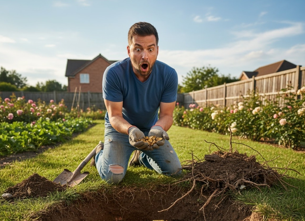 Homme découvre un trésor