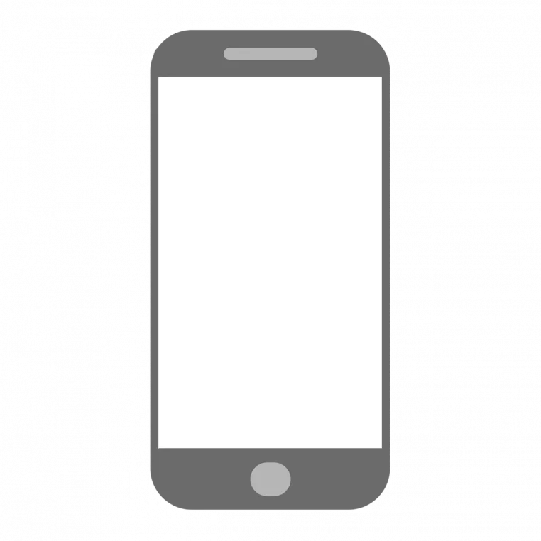 Illustration d’un smartphone moderne sur fond neutre, représentant un téléphone compatible avec un forfait 4G ou 5G.