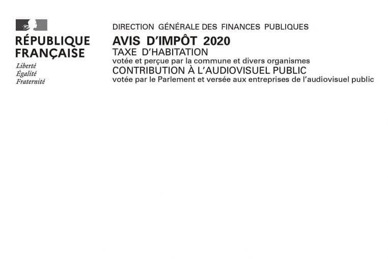En-tête d’un avis d’impôt de la Direction générale des Finances publiques, utile pour comprendre les taxes locales.