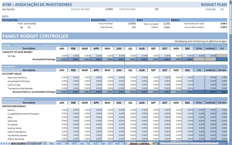 Tableau de budget personnel affiché à l’écran, planification des dépenses et suivi, visuel clair pour parler finances