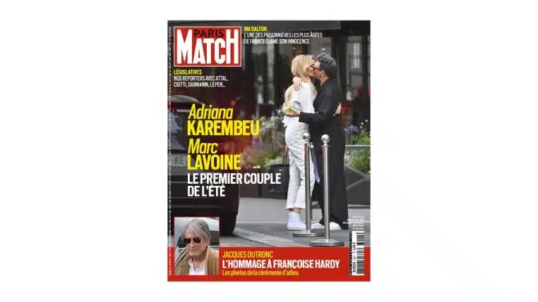 Marc Lavoine et Adriana Karembeu @paris match