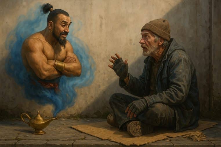 blague clochard genie