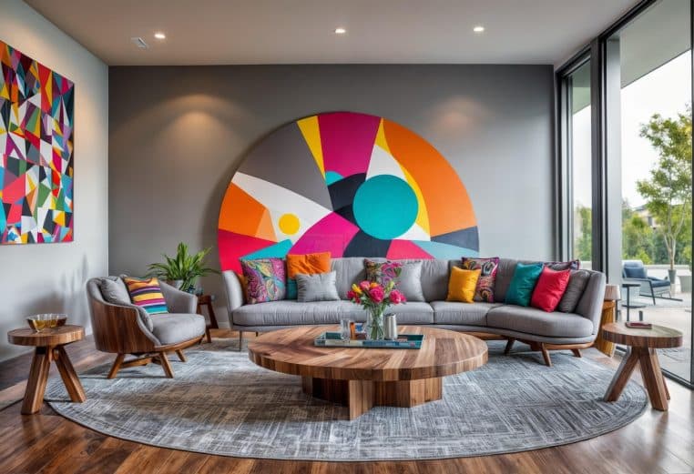 Vue de chambre moderne aux murs clairs avec grand lit, déco sobre et grande fenêtre, illustrant une pièce mieux isolée et visuellement plus chaleureuse.