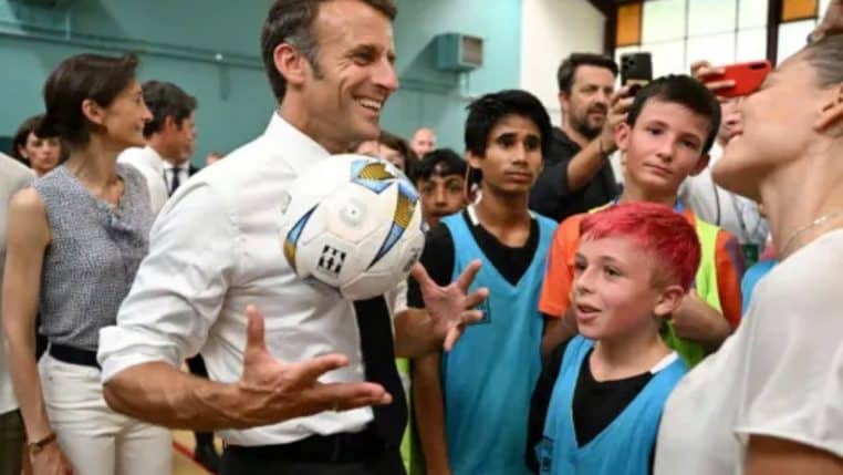 macron rugby @AFP