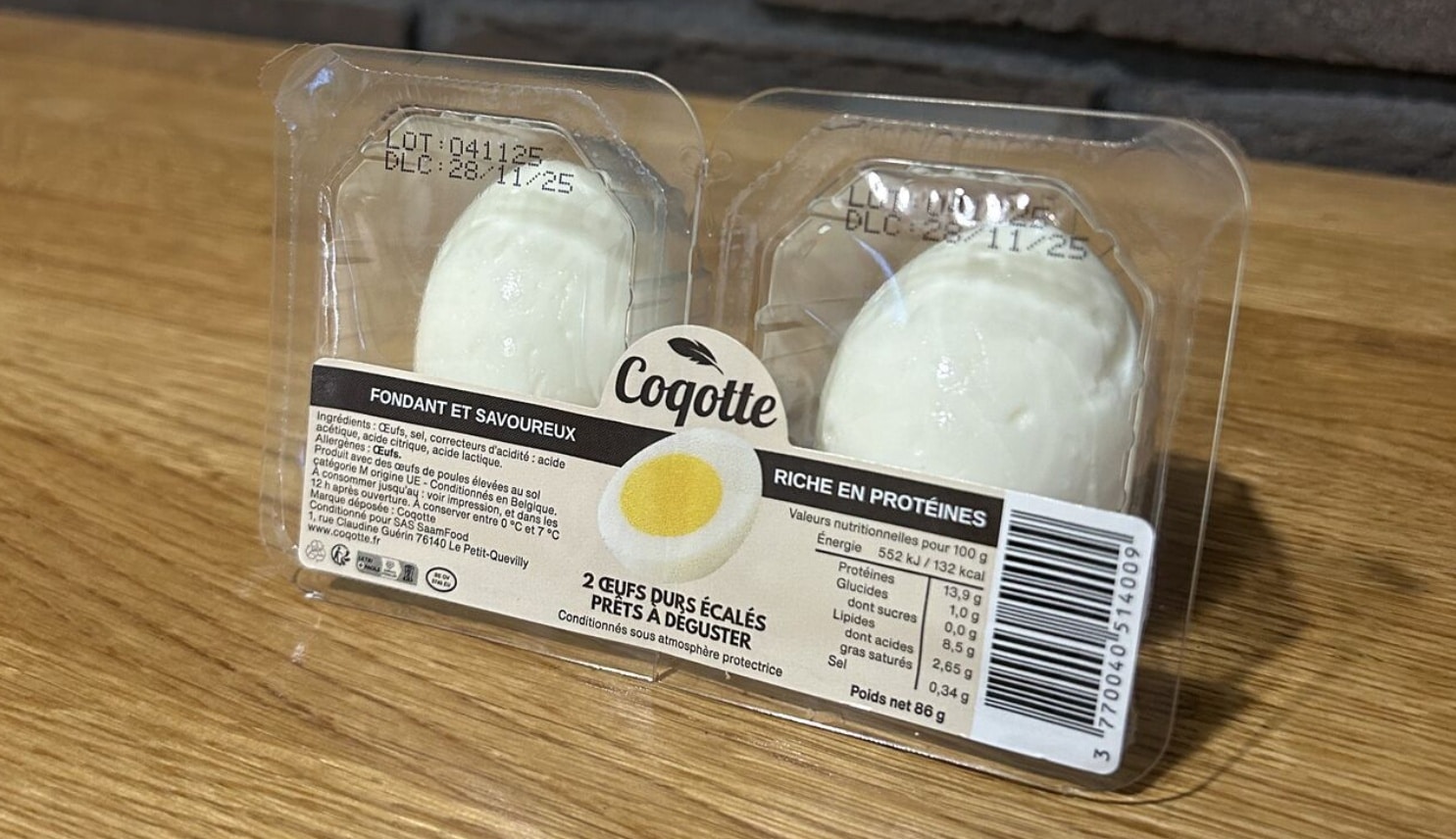 Oeufs durs marque Coqotte