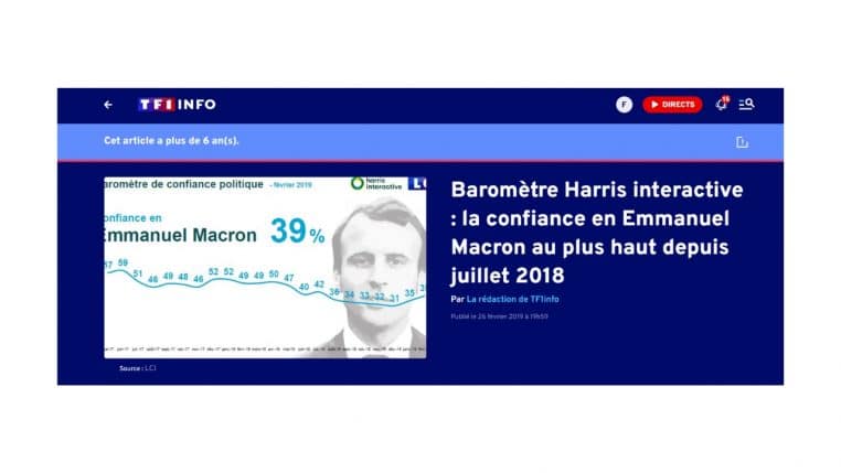 sondage confiance macron depuis 2018 @TF1