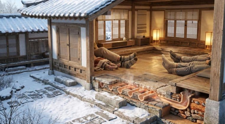 Agungi, chauffage coréen