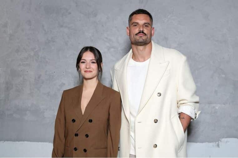 elsa bois florent manaudou au defile ami