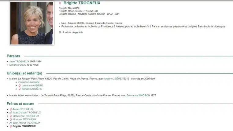 genealogie brigitte macron @geneanet