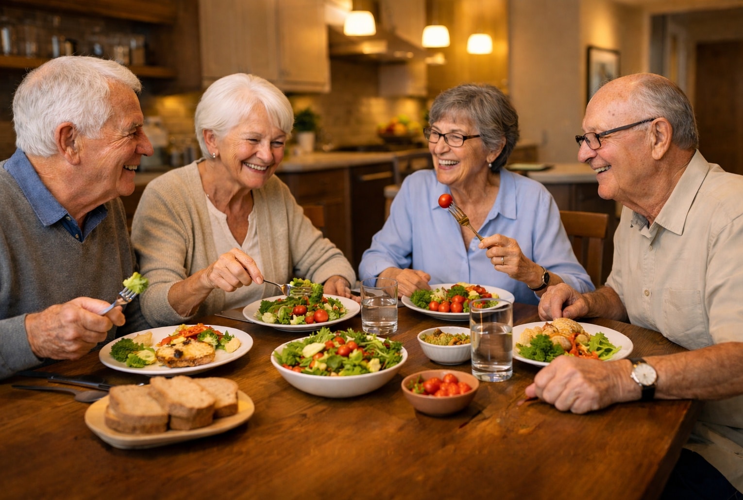 Partager un repas équilibré pourrait compter dans la longévité en bonne santé.