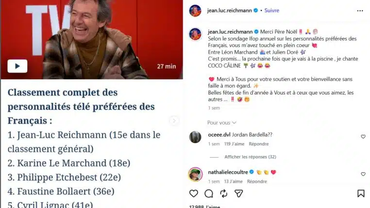 jean luc reichmann personnalite preferee francais @instagram jean luc reichmann