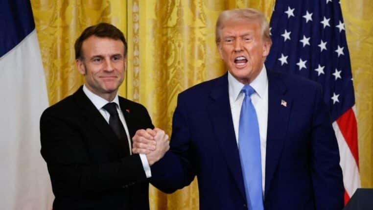 trump macron @AFP