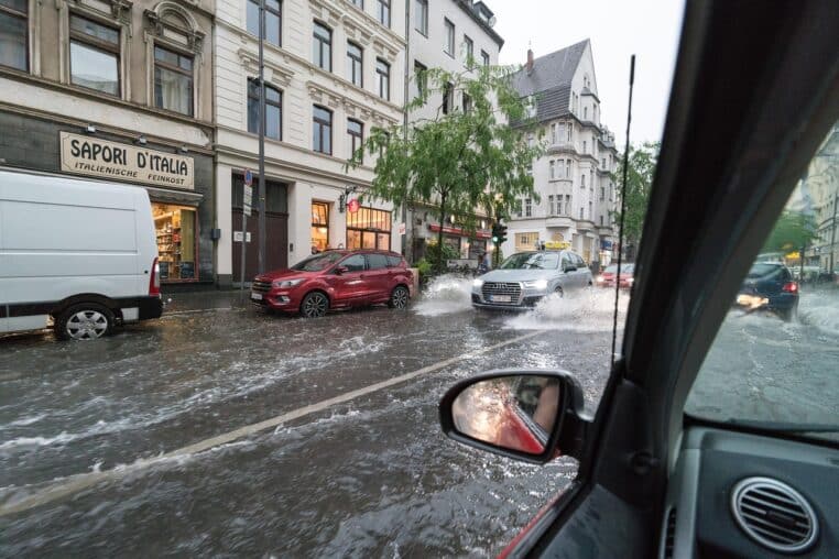 cologne, flood, rain, downtown, storm, nature, flooding