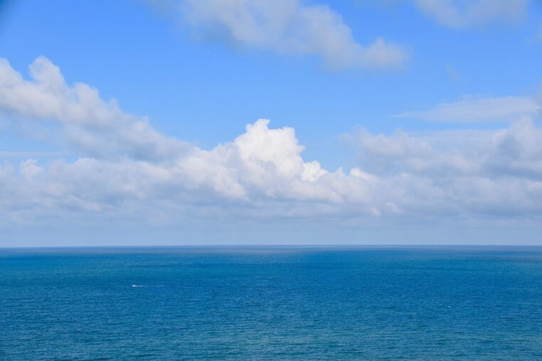 panoramic view, seascape, panoramic, sea, nature, cloudy blue sky, ocean, nature water, horizon, landscape, travel, wind, peaceful, holiday, presqu'île du cotentin, handle, normandy france