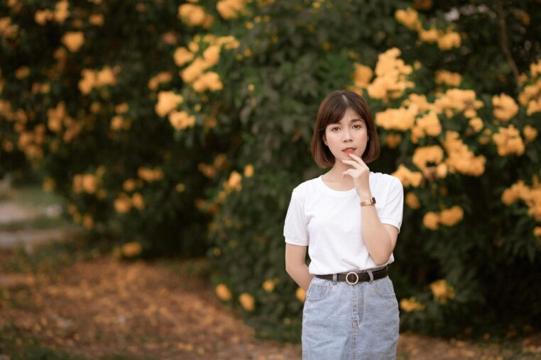 woman, fashion, portrait, girl, style, casual, pose, sad, vietnamese, sad girl, outdoors