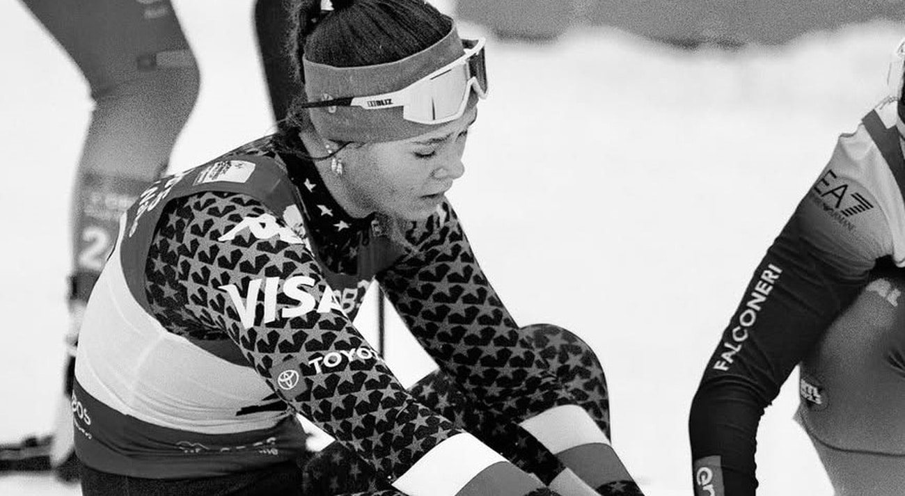 Une athlète en larmes