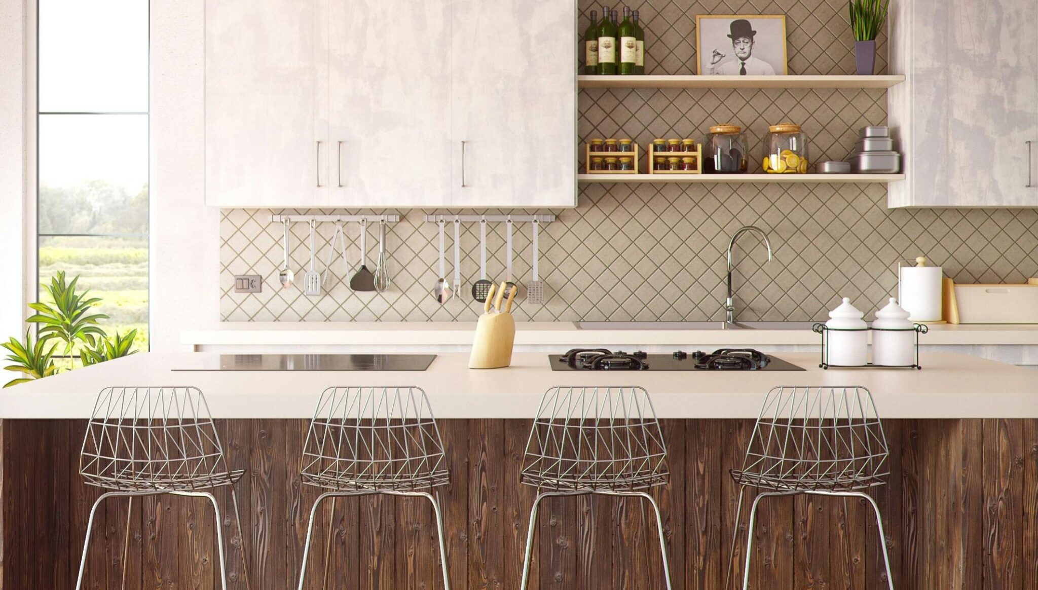 Retour du bois sombre en cuisine