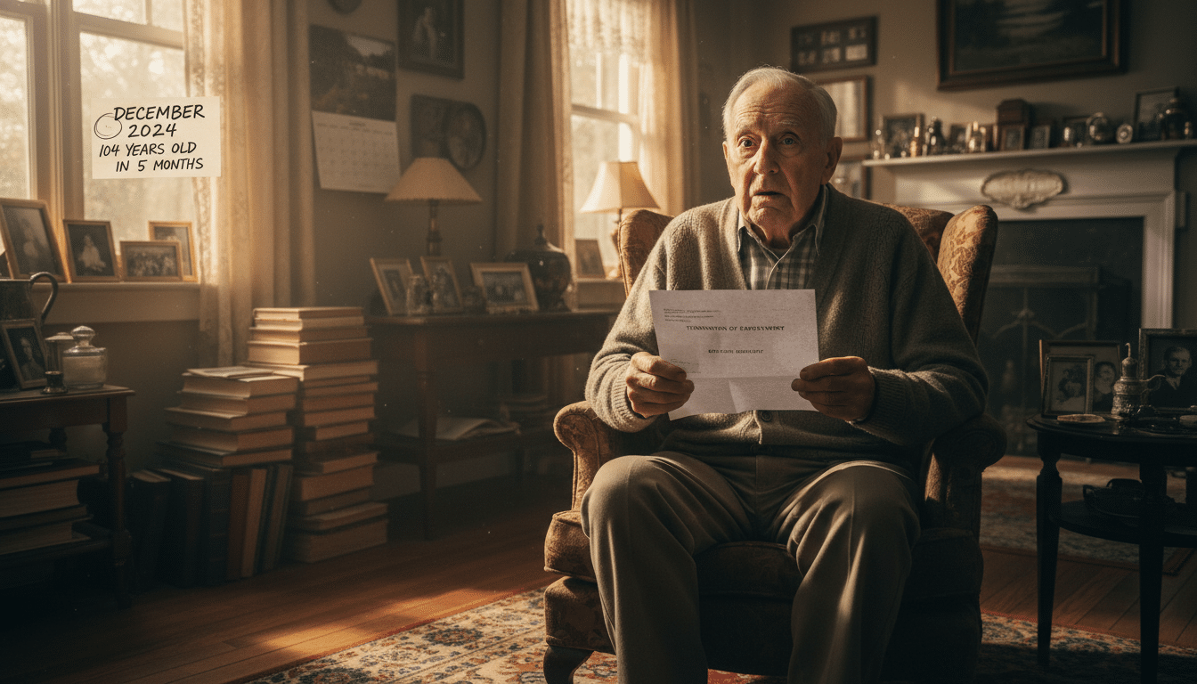 104 ans et toujours chez lui : licencié à 5 mois de la retraite