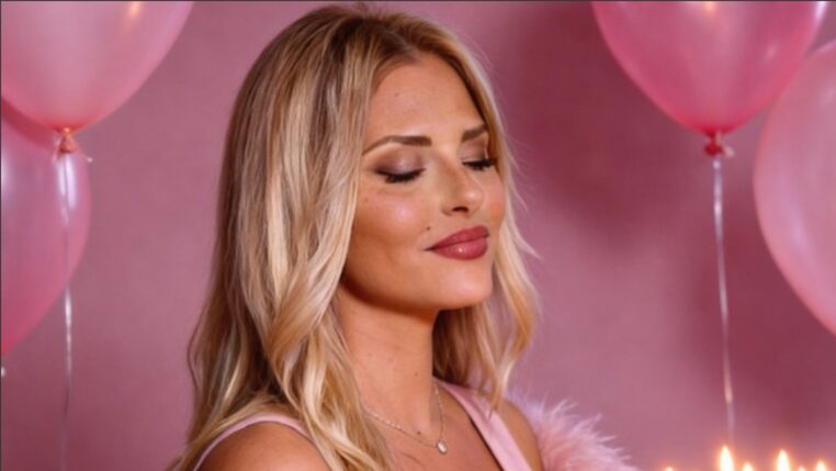 Kelly Vedovelli sublime en robe rose et échancrée pour son anniversaire